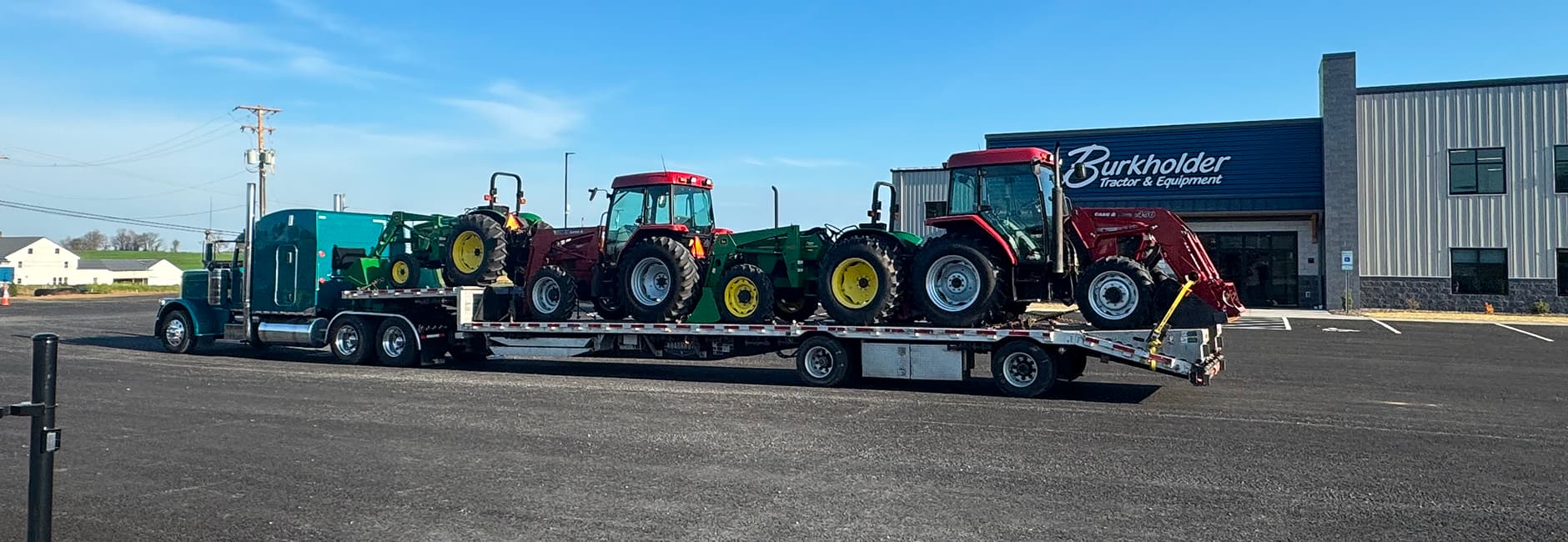green truck towing equipment