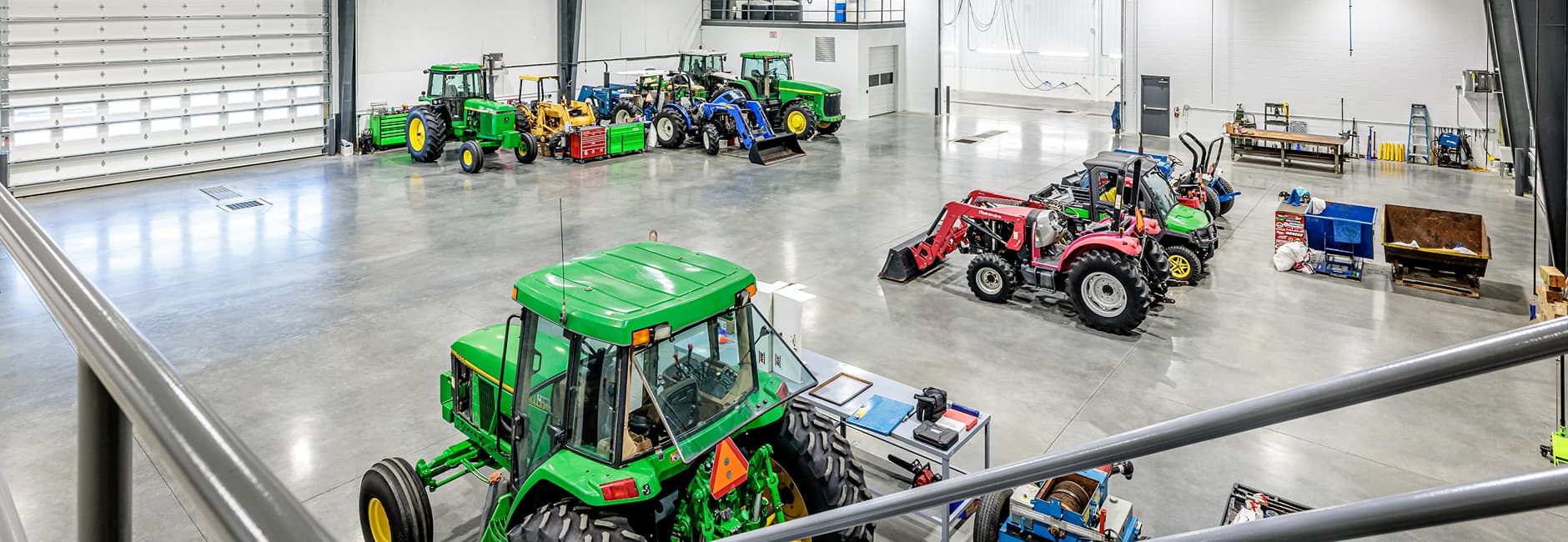 view of equipment from above